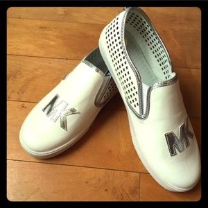 MK White slip on sneakers
